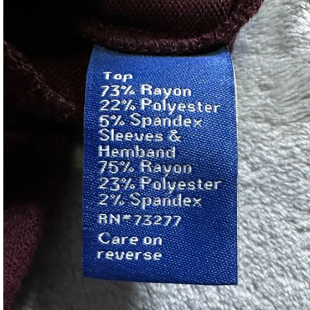 NEW Apt 9 Women's‎ Sweater XXL Burgundy  Long Sleeve